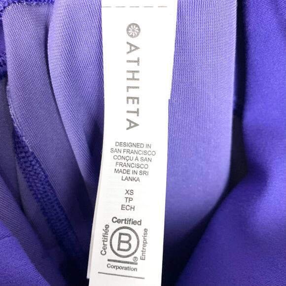 Athleta Womens Elation Velvet Flare Pants High Waist Stretchy Purple Size XS - Picture 13 of 14